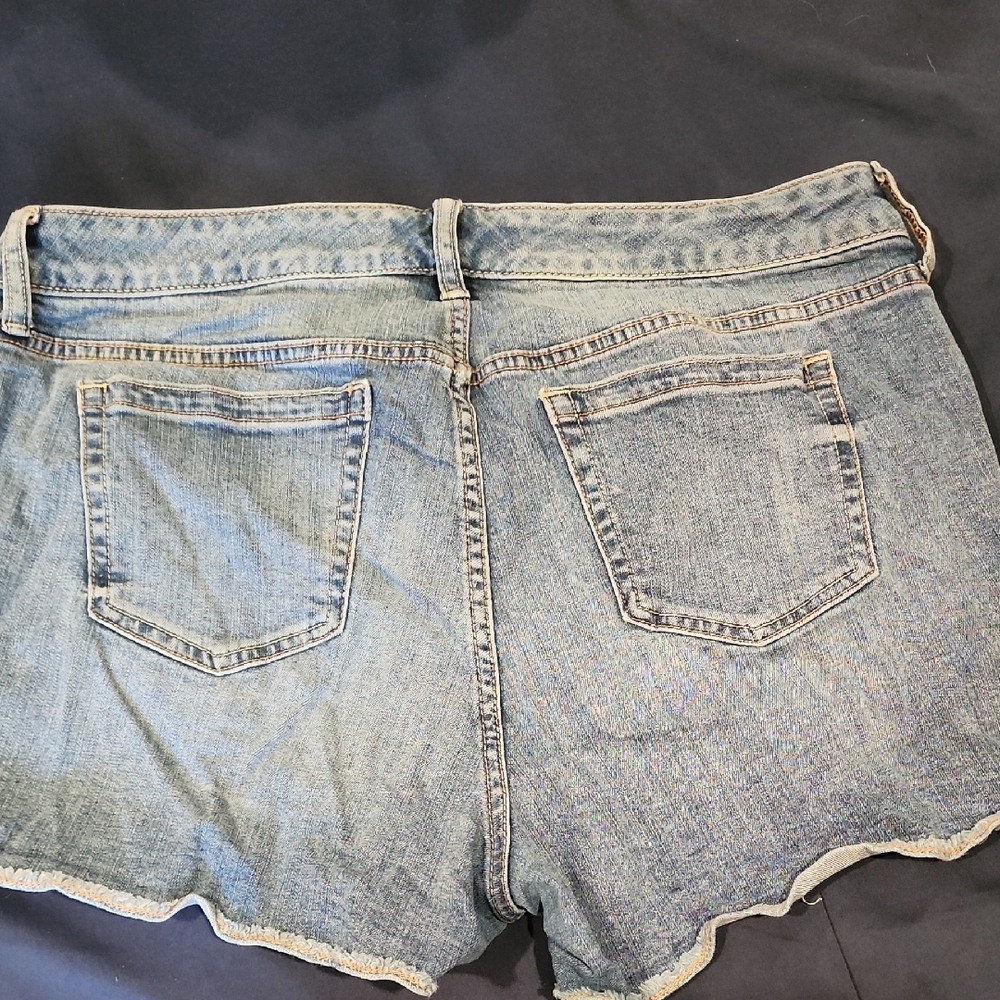 Torrid Distressed Jean Shorts - Light Blue - Picture 2 of 3